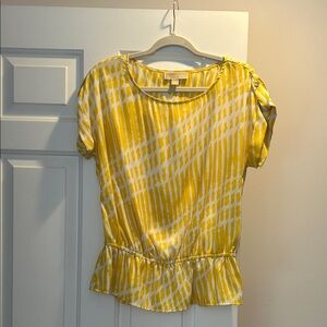 MICHAEL Michael Kors Yellow and White Blouse